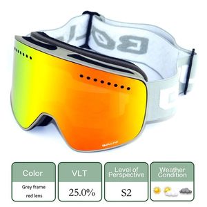 Лыжные очки Bollfo бренд магнитный двойной линз бокал альпинизма UV400 Анти-плюсы лыжные очки мужчины женщины снегоходы Spectacles 288