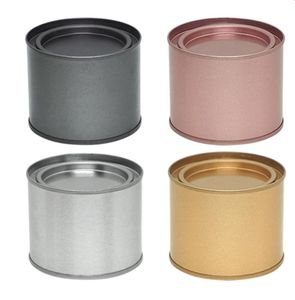 73x60mm Aluminium Dose Zinn Kaffee Tee Glas Lippenbalsam Behälter Leere Kerzengläser Metall Creme Topf Box Großhandel