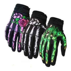 Men Motorcycle Gloves Full Finger Skeleton Breathable Gloves Winter Mtb Cycling Gloves Dirt Bike236e