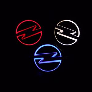 Car Styling 13 cm 10 cm blanc Bleu Rouge 5D Arrière Badge Ampoule Emblème Logo led Lumière Autocollant Lampe Pour OPEL Vectra Corsa Insignia238W