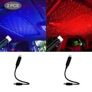 Car Roof Projection Light USB Portable Star Night Lights Adjustable LED Galaxy Atmosphere Lighting Interior Projector Lamp For Cei228A