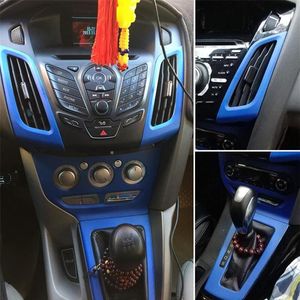 Para ford focus 2012-2018 painel de controle central interior maçaneta da porta 3d 5d fibra de carbono adesivos decalques estilo do carro accessorie2724257g