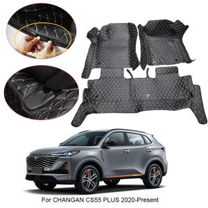 Tapete de carro 3D Full Surround para CHANGAN CS55 Plus 2020-2025 Forro protetor Almofadas de pés tapete couro PU acessório à prova d'água