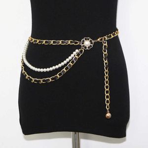 TopSelling Punk Chain Belt Circle Ladies Alloy Belts Women Metal Female Waistband For Dresses Korean Fashion Waist Strap Designer Classic luxury