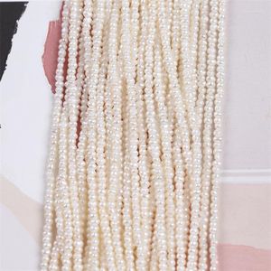 Loose Gemstones 2-2.5mm Potato Shape Natural White Freshwater Pearl Strand