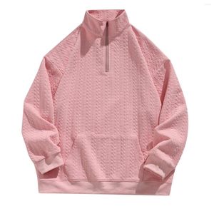 Herren Hoodies Die Liebe Starker Männer Rosa Farbe Harajuku Patchwork 2023 Herbst Pullover Casual Sweatshirts Stehkragen Kleidung