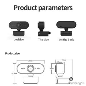 Web Kameraları Webcam 1080p PC Bilgisayar Dizüstü Bilgisayar Masaüstü Canlı Yayın Video Çalışma Mini Kamera R230728