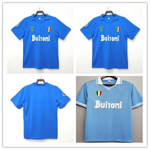 1986, 87, 88 Home Vintage Football Jersey MARADONA 10 Classic Vintage Jersey Uniforme Tailândia Conjunto Premium Camisa de Futebol Masculino