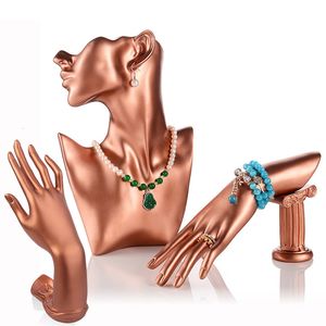 Jewelry Stand Resin Earrings Ring Necklace Bracelet Jewelry Display 5 Style Mannequin 3 Colors Stand Holder Bangle Watch Jewelry Storage 230728