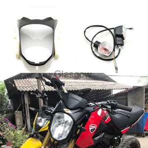 Motorcykelbelysning Motorcykel strålkastarfäste Front Light Guard Lamp M3 M5 Turn Signal Steering Fester för Honda Monkey Grom M3 M5 X0728