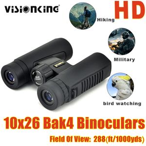 Visionking 10x26 binóculos de longo alcance distância telescópio profissional bak4 spyglass observação de pássaros acampamento guia escopo caça