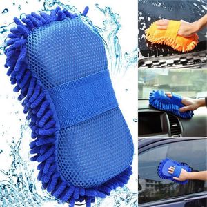 Car Care Microfiber Chenille Wash Sponges pads Mitt Cleaning Washing Glove Microfibre Sponge Cloth Washer279E