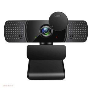Kamery internetowe komputer z okładką prywatności dla laptopa wideo 1080p