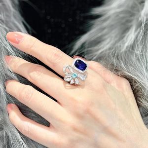 Jewelry Pouches Diamond Adjustable Bow Sapphire Ring Female Simple Joker