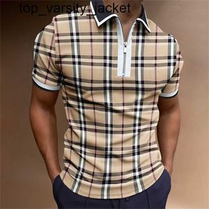 New 23ss Men Polo Shirts Summer Casual Brand Short fashion brand Sleeve Solid Mens Turn Down Collar Zippers magliette polo