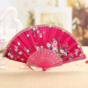 Kinesiska stilprodukter Spanish Dance Flower Folding Fan Home Decoration Lace Hand Fans Kinesiska stil Manual Fan Party Performance Props