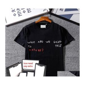 Erkekler Tişörtler Tasarımcı Gömlek Erkek Tshirt Kadın Fermuar Mektup Baskı Moda Yaz Kısa Kollu 9 Nefes Alabilir Tshirt Damla Teslimat Otaik