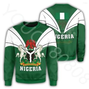 Erkek Hoodies Afrika Bölgesi Ülke Nijerya Sweatshirt Fangs Style Baskılı Hoodie Kadınların All Wear Casual Sweatshirt