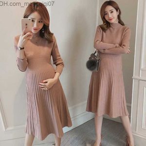 Vestidos para grávidas 2019 outono/inverno suéter feminino para grávidas vestido ultrafino de malha fashion vestido inferior feminino para grávidas Z230728