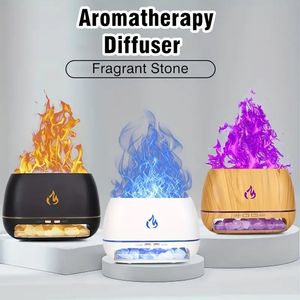 Difusor de aromaterapia de rocha, umidificador ultrassônico