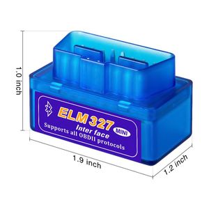 Automotriz Mini V2 1 ELM327 OBD2 ELM 327 Bluetoothインターフェイス自動車自動車Scanne251c用の自動車スキャナーブド診断スキャナー