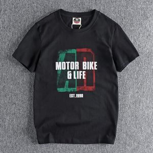 Męskie koszule T Hip Hop Streetwear Contrast Letter Letter Pianka drukowana amerykański styl T-shirt Summer Modna luźna swobodna koszulka z krótkim rękawem