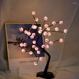 Masa lambaları LED Gece Işığı 108/36 LEDS PERYA AĞAÇ lambası Yapay Bonsai Odası Düğün Tatil Hediye Dekorasyonu