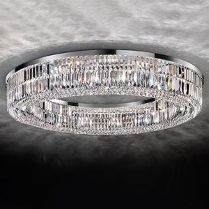 Modern living room chandeliers round square rectangle chrome hanging light fixtures crystal ceiling chandelier for bedroom270g