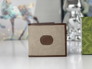 Luxus-Designer-Geldbörsen, Herren-Retro-Geldbörsen, berühmter Stylist, G-Canvas-Kartenhalter, hochwertige Ophidia-Doppelbuchstaben markieren männliche kurze Clutch-Taschen mit Originalverpackung