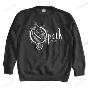 Erkek Hoodies Sonbahar Erkek Moda Opeth S M L XL 2XL Pamuk Karışımı Uzun Kollu Siyah Sweatshirt Özel Baskı Gündelik O-boyun üstü