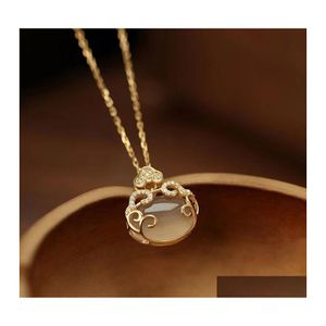 Other Fashion Accessories Other Fashion Accessories Ring Female Open Mouth Museum Natural Hetian Jade Tide Vintage Handwear Drop Delivery Ot96v 23RP