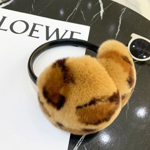 Ear Muffs Ear Muffs Rex Rabbit Fur Earmuff Women s Autumn and Winter Warm Earmuffs Real Cover Warmer 230729