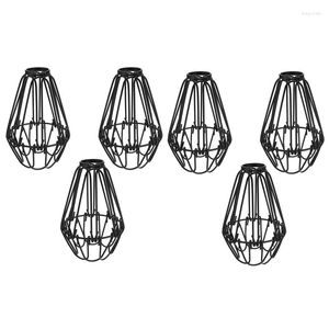 Lamp Holders 6 Pcs Iron Bulb Guard Cage Ceiling Fan And Light Covers Industrial Vintage Style Hanging Pendant