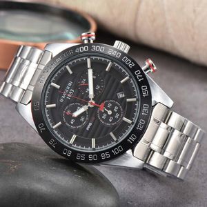 Armbandsur PRS516 ORIGINALA Märkesur för Mens Classic Multifunktion Full Steel Quartz Watch Luxury Chronograph Automatic Date Casual