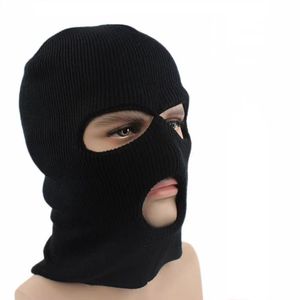 Halloween Cosplay Full Face Mask Theme Costume Pirate Robber Gangsters Hat Cover Winter Knitted Balaclava Cap for Men Women 3-Hole Design