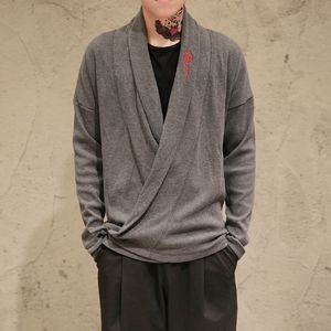 Męskie swetry 2023 Spring Korean Style Unikalny projekt haftowania Krzystwo Kardigan Mężczyźni Casual Loose Rope M5xl 230728