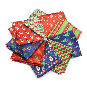Bow Ties Christmas Handkerchief Polyester Hankie Pocket Square Hand Made 22cm Women&Men Casual Party Gift Tuxedo Tie Accessory