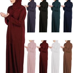 Ethnic Clothing Eid Hooded Muslim Women Hijab Dress Prayer Garment Jilbab Abaya Long Khimar Ramadan Gown Abayas Dubai Robe Islamic274K