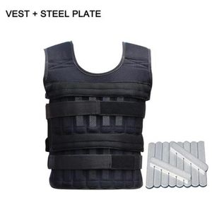 Loading Weighted Vest For Boxing Training Workout Fitness Equipment Adjustable Waistcoat Jacket Sand Clothing Weight Plates 4346O