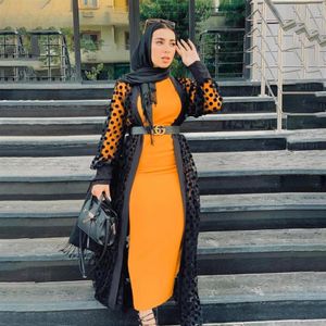 Abaya Dubai Kaftan Hidżab Islam Ubranie muzułmańskie kimono kardigan caftan abayas dla kobiet Turkish Chifon Ramadan Eid267c