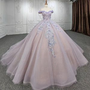 Luksusowe seksowne z ramion sukienki Quinceanera aplikacje z koralikami suknia balowa księżniczka Słodka 16 15 -letnia dziewczyna vestidos de 15 anos xv