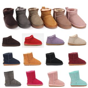 Crianças meninos designer da criança meninas botas de inverno crianças das mulheres das crianças sapatos quentes de pelúcia austrália itys camurça bota de neve