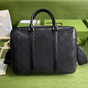 Luxury designer embossed tote bag men's casual business briefcase leather shoulder bag work bag travel bag women's messenger bag Laptop Bag Large capacity crossbody