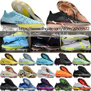 Send With Bag Quality Soccer Football Boots Phantoms GT2 Elite FG ACC High Ankle Socks Shoes For Men Outdoor Comfortable Training Neymars Football Cleats Size US 6.5-12