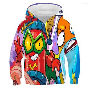 남자 후드 슈퍼 Zings Hoodie Boys Girls 만화 Superzings 3d Printed Pullovers Kids Sweatshirt Children Spring Winter Harajuku