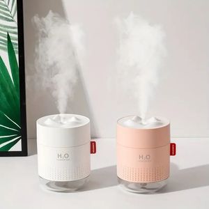 1pc 500ml Snow Mountain Air Humidifier Large Capacity Night Light Humidifier Bedroom Office Desk USB Humidifier, Delicate Water Molecule Spray,