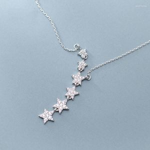 Chains Silver 925 Necklace For Women Star Necklaces Girls Fashion Jewelry Chain Female Y Shape