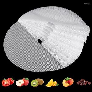 Ferramentas de cozimento Desidratador de frutas Resistente ao calor Secagem Esteiras de vapor Malha para folhas Reutilizável Tapete antiaderente 8 peças Secador de silicone