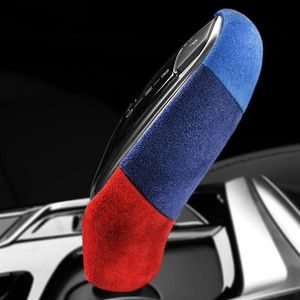 Alcantara Wrap Leather Car Gear Shift Knob ABS Cover Decoration för BMW G30 G38 G32 G01 G02 G08 G11 G12 6GT X3 X4 5 7 Series237W