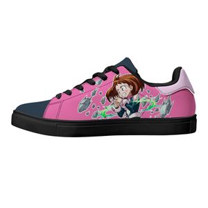 Custom pattern Diy Shoes mens womens pink cool super power little girl sports trainers sneakers 36-48